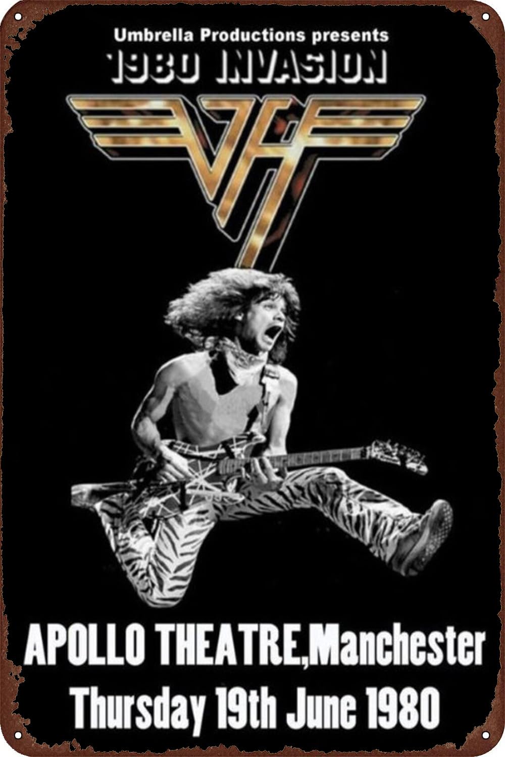 Amazon.com: Dazkqbl Vintage Metal Signs Van Poster Halen - 1980